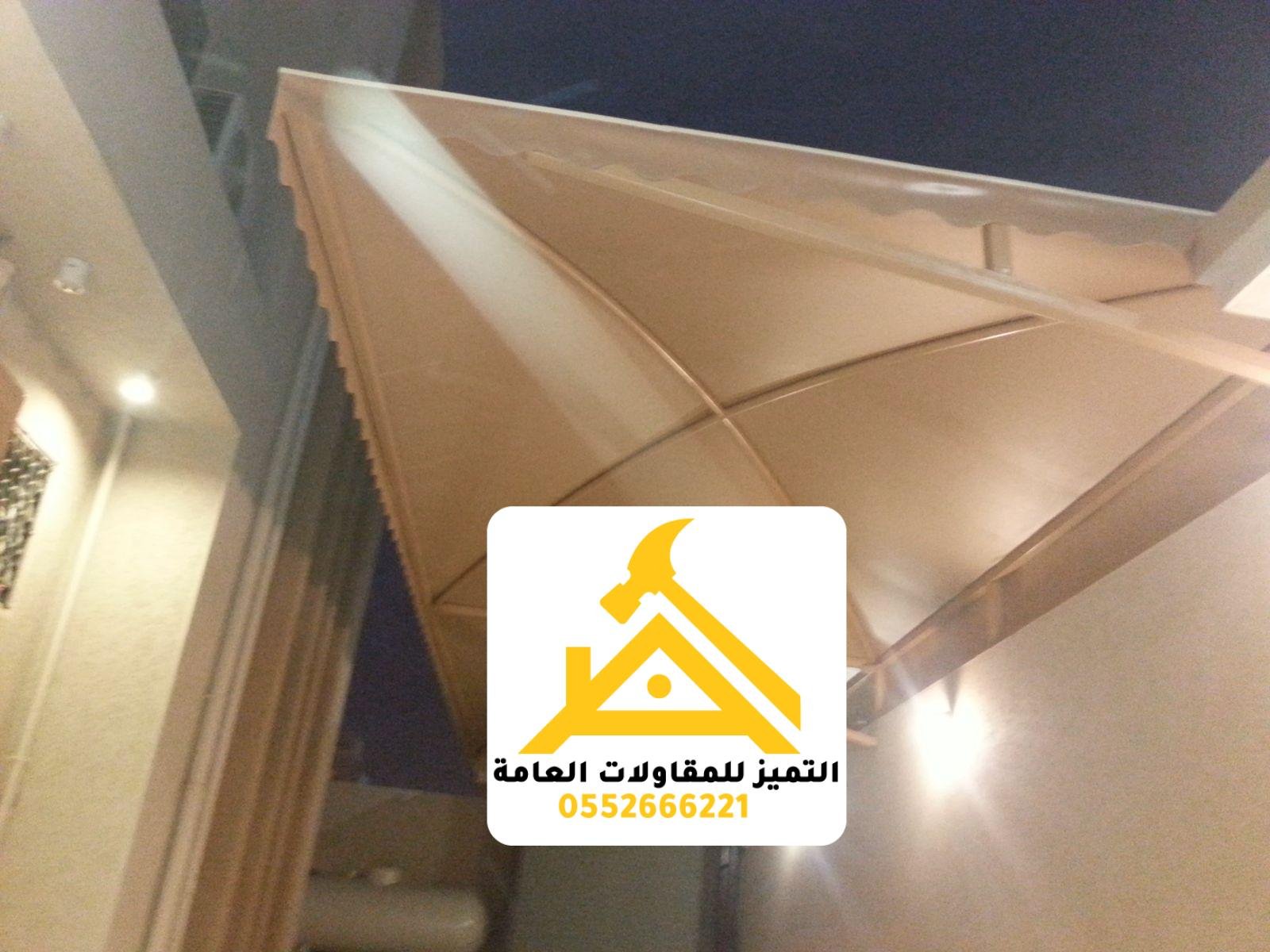 مظلة سيارات بعد التركيب والإنهاءات