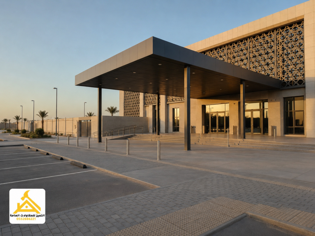 مظلات تجارية كلادينج لواجهة بتصميم حديث في السعودية