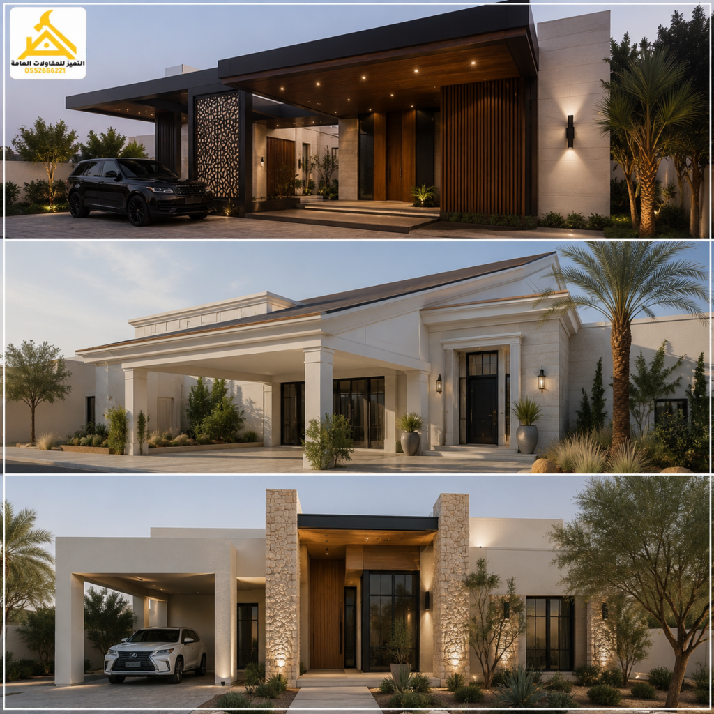 تصاميم مظلات كلادينج للفلل السكنية بأنماط حديثة وكلاسيكية وحجرية
