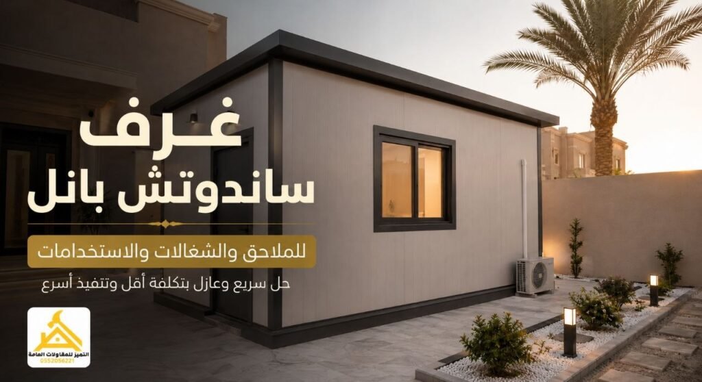 غرفة مبنية بألواح ساندوتش بانل معزولة