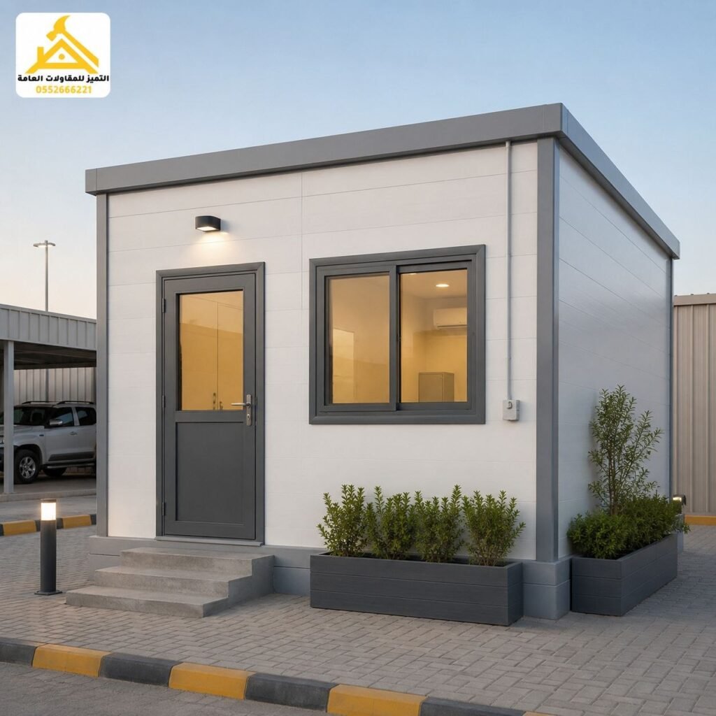 مكتب خارجي من ساندوتش بانل في حديقة منزل